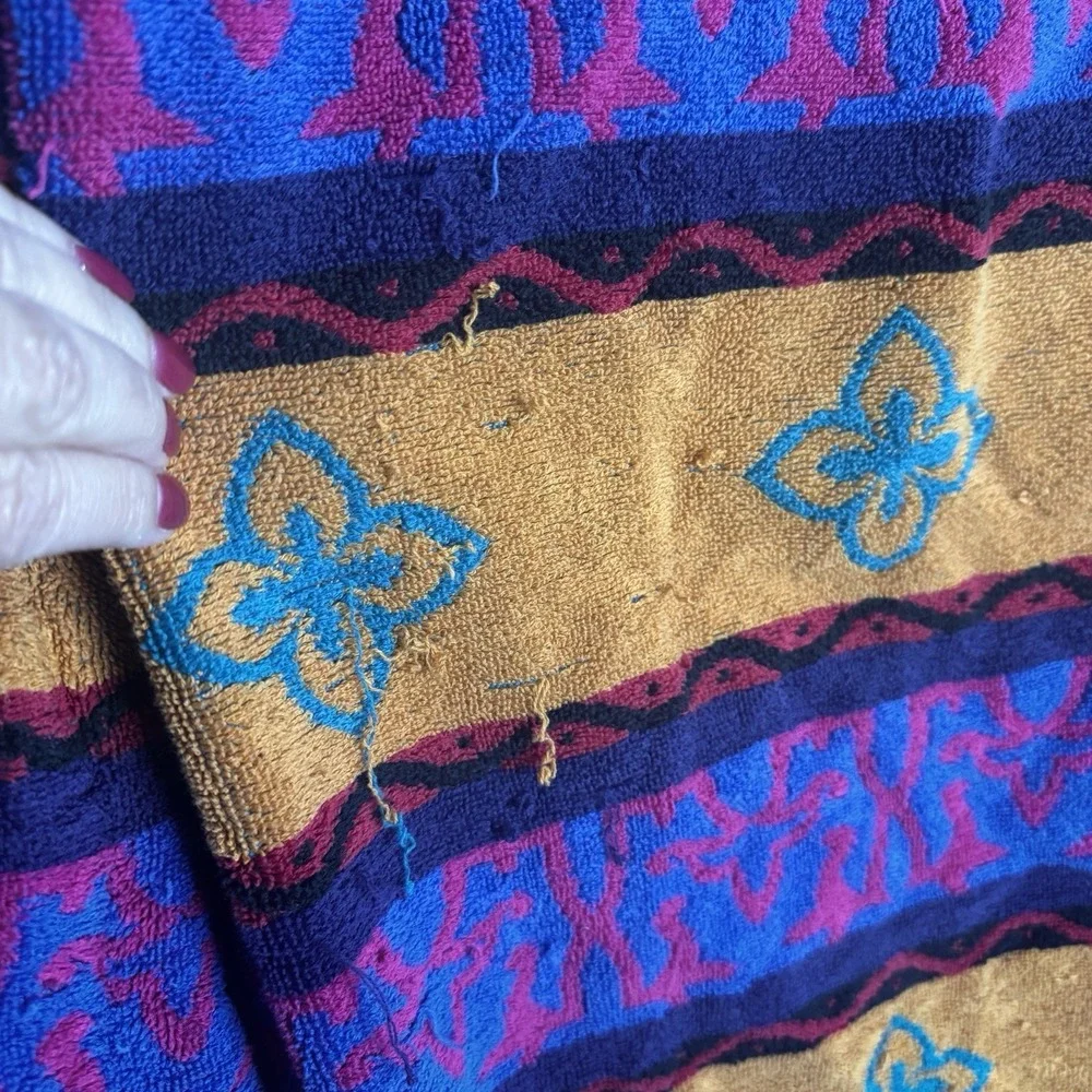 Vintage TJ Lawford Women Turkish Cotton Terry Robe Size Small Terrycloth 80s 90s - Picture 12 of 12